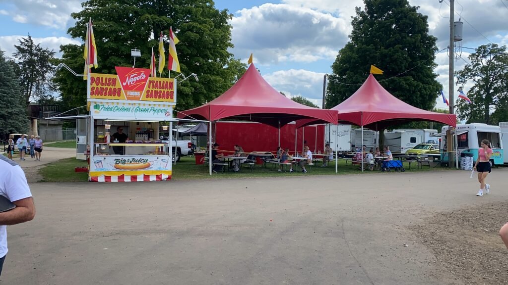 Nagel's Foods sausage trailer set up at the Ionia Free Fair.