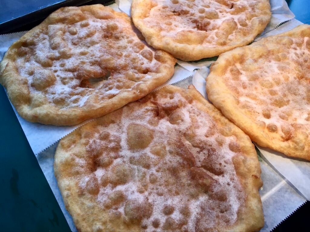Fresh elephant ears with cinnamon and sugar at Nagel's Foods